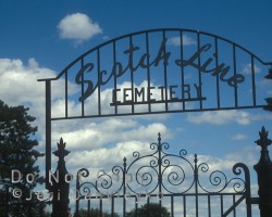The Scotch Line Cemetery can be found at the north end of Allan's Mills Road. It is still in use Cemetery