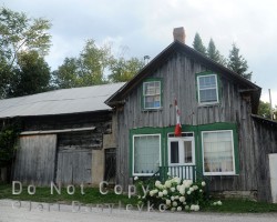 The former store and attached buildings. Store