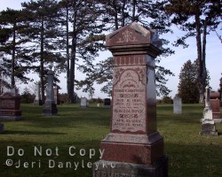 Thomas Armstrong's tombstone. He's pictured in the Armstrong family photo, second row to the right Tombstone