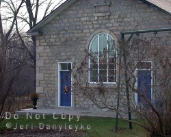 The nearby schoolhouse, S.S. No.4, now a private home Schoolhouse