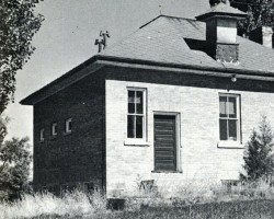 The Balaclava School, S.S. No. 8 Sydenham ca. 1966. The school was constructed in 1915 and closed in 1965. It has since been demolished. School