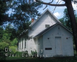 The former schoolhouse was an artist's residence and studio when this view was taken Schoolhouse