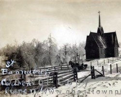 One of a few known photos of St. Barnabas Anglican Church from around 1910. The church was demolished under questionable circumstances in 1936. Church