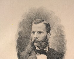 Dr. Cornelius East, who worked as a physician and surgeon in Napier around 1878. The 30-year old Dr. East was originally a schoolteacher. Illustration