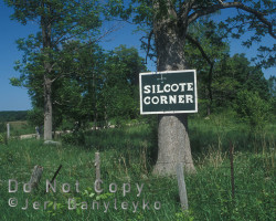 Sign marking the location of the one-time community Silcote sign