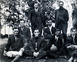 An early view of the soccer team, although this was ostensibly for entertainment Group photo