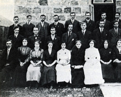 The "Ever Faithful Bible Class" at the Shiloh Methodist Church (later Silcote United) in May 1914 Group photo