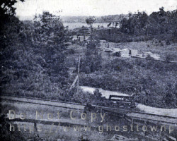The lumber yards, ca. 1910 Photo of lumberyard
