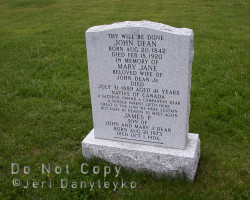The former Methodist Cemetery Photo of tombstone