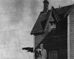 Ed and Jessie Pletzer's first home across from the school, ca. early 1900s. Photo of home