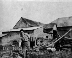Outbuildings at the Vigrass farm, ca. 1920s Vigrass farm