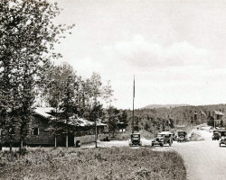 A beautiful photo of the hotel and townsite looking south in 1926 Photo of hotel