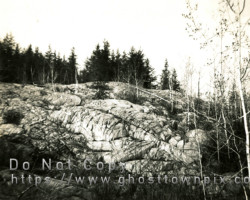 Large outcrop on Moose Mountain, ca, 1947